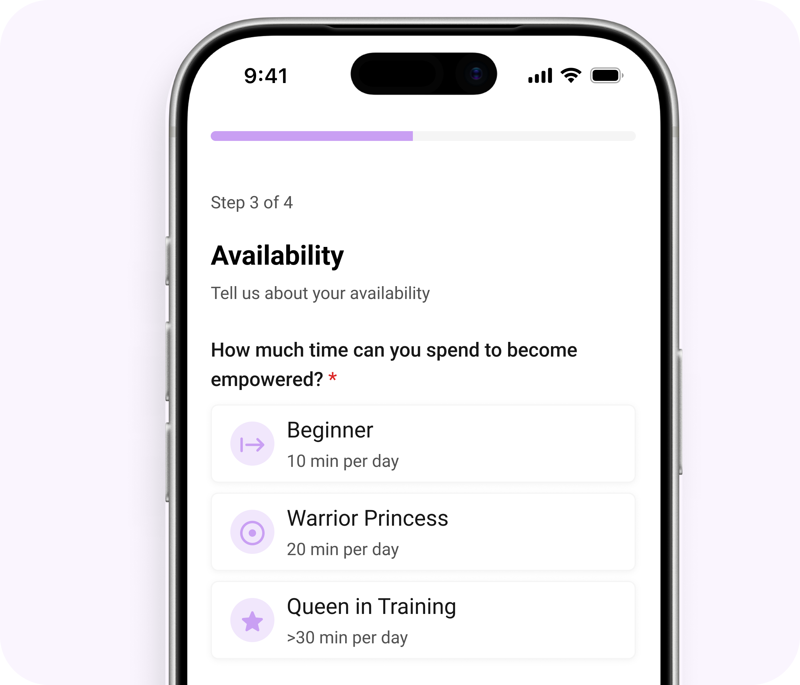 Define your availability